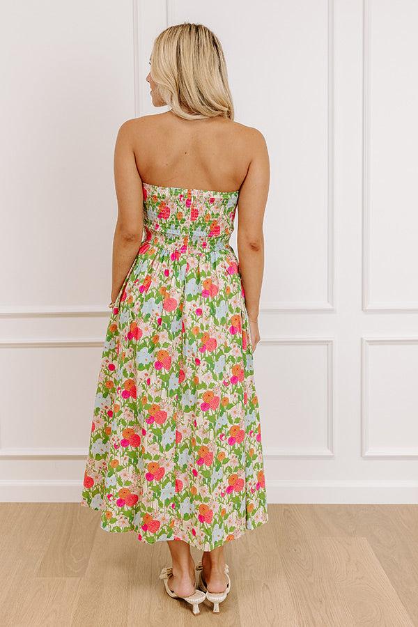 Dreaming Of Dahlias Floral Maxi Dress Product Image
