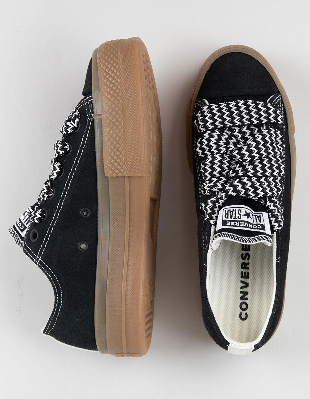 CONVERSE Chuck Taylor All Star Lift Platform Suede Womens Shoes - BLACK Product Image