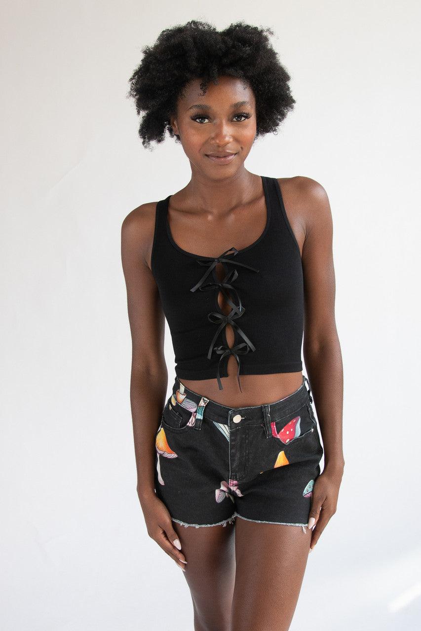 Bow Front Seamless Tank Top Product Image