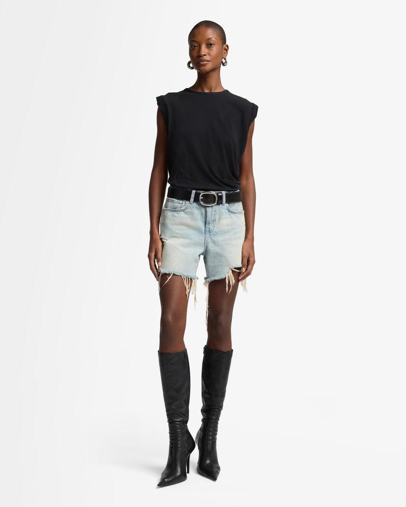 Linen Blend Muscle Tee Product Image