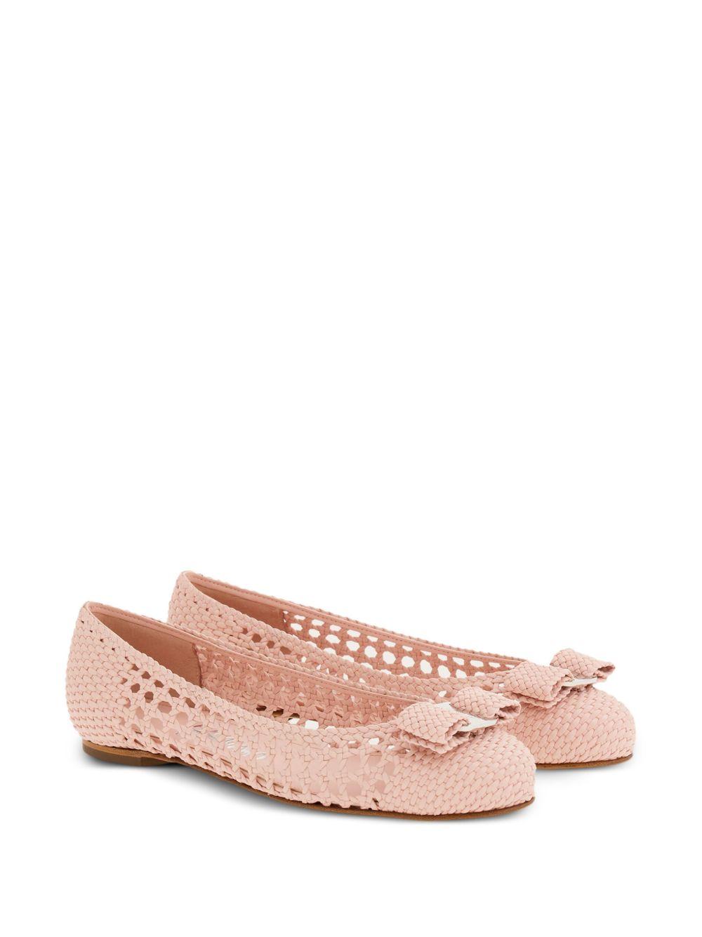 Vara-bow woven ballerina shoes Product Image