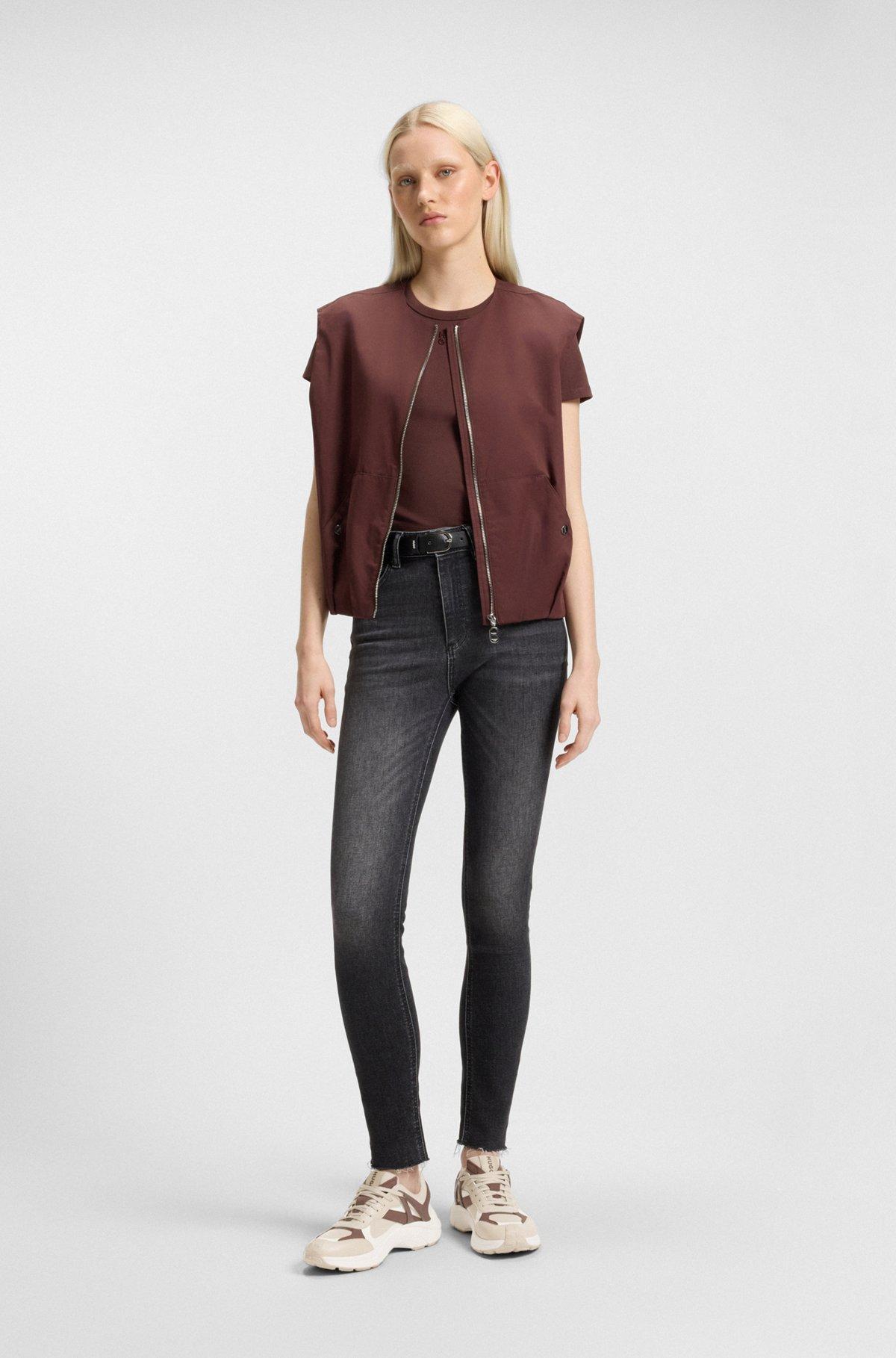 HUGO - Logo-backtab trainers with mesh details - Light Beige Product Image