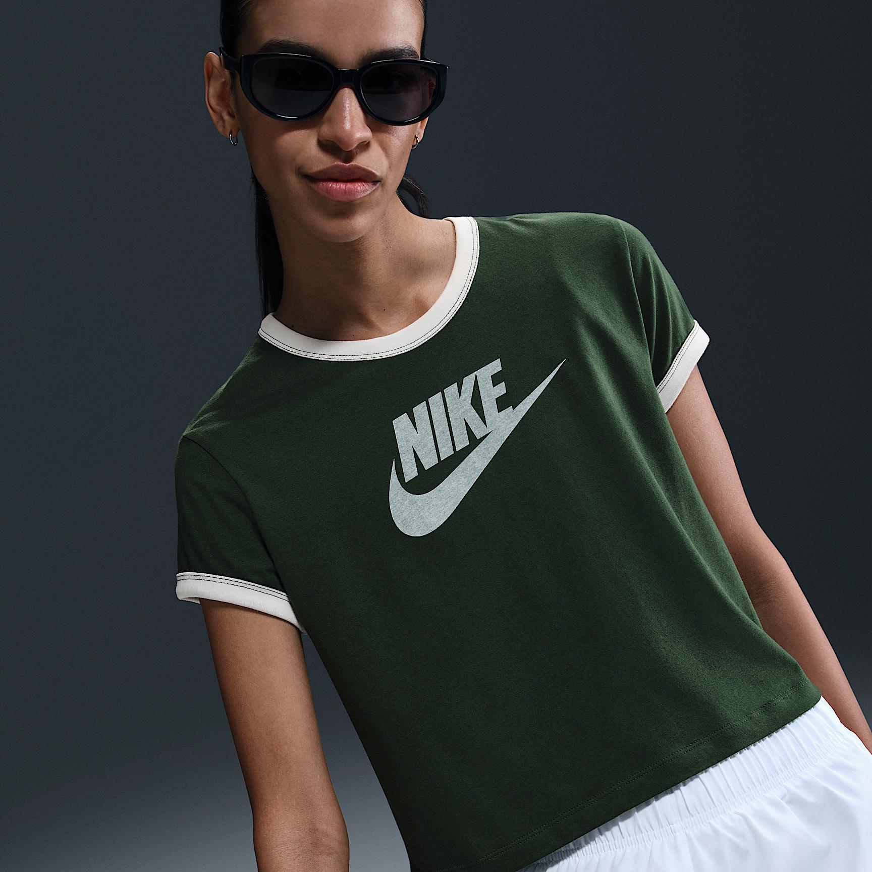 Womens Nike Sportswear Graphic Ringer T-Shirt | IF4072-323 Product Image