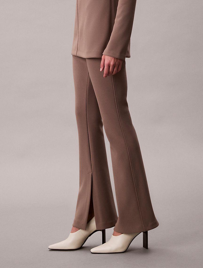 Tailored Knit Flared Pull-On Pants Product Image