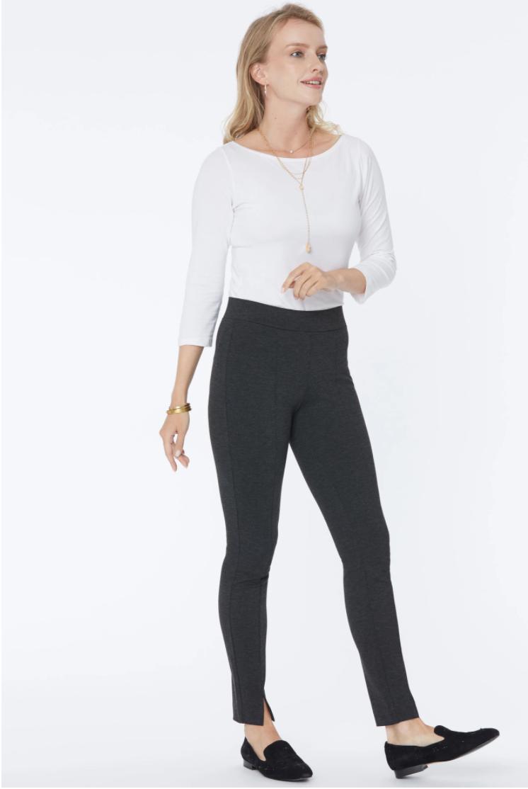 Basic Legging With Front Slit - Black Product Image