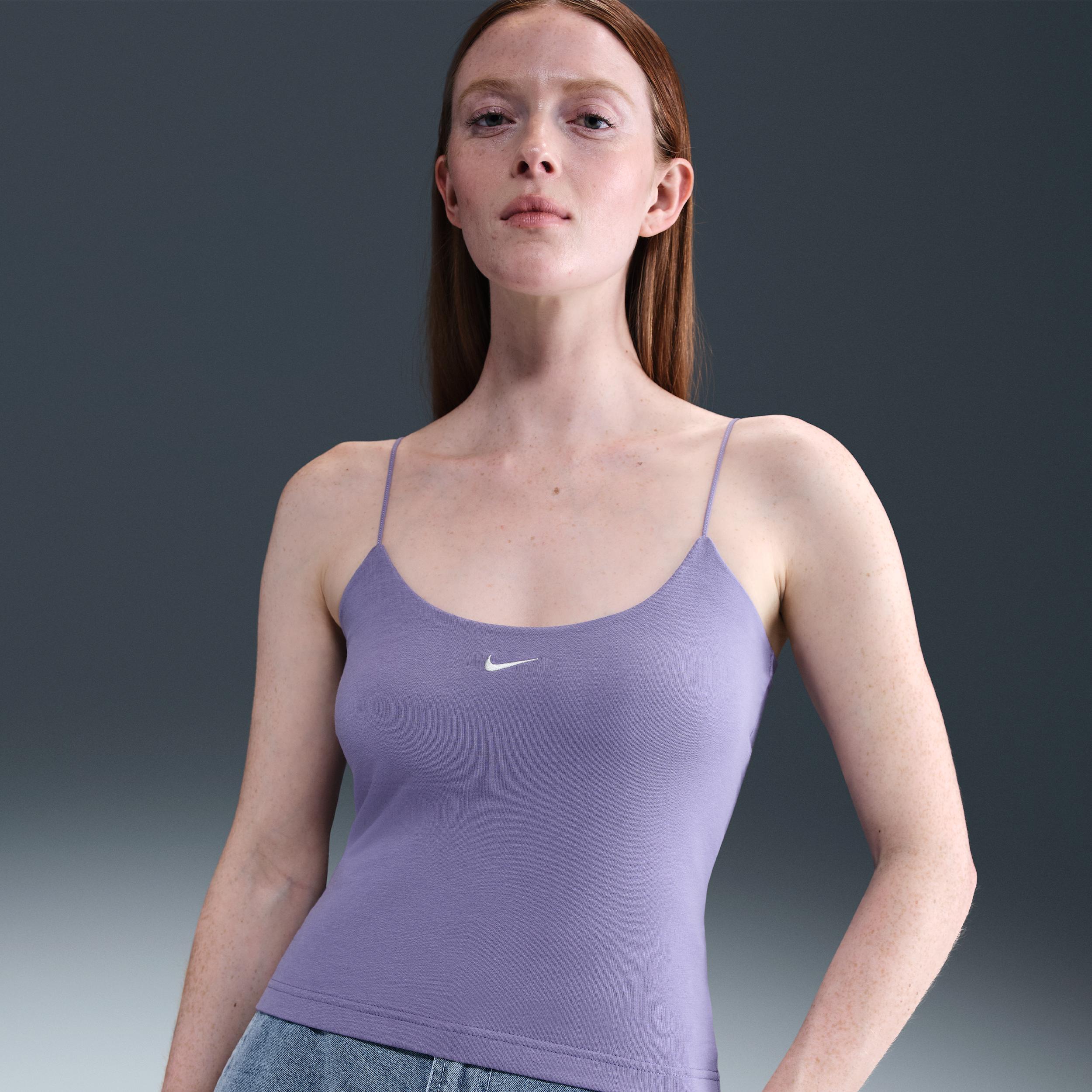 Womens Nike Sportswear Chill Knit Tight Cami Tank Top | FN3685-527 Product Image