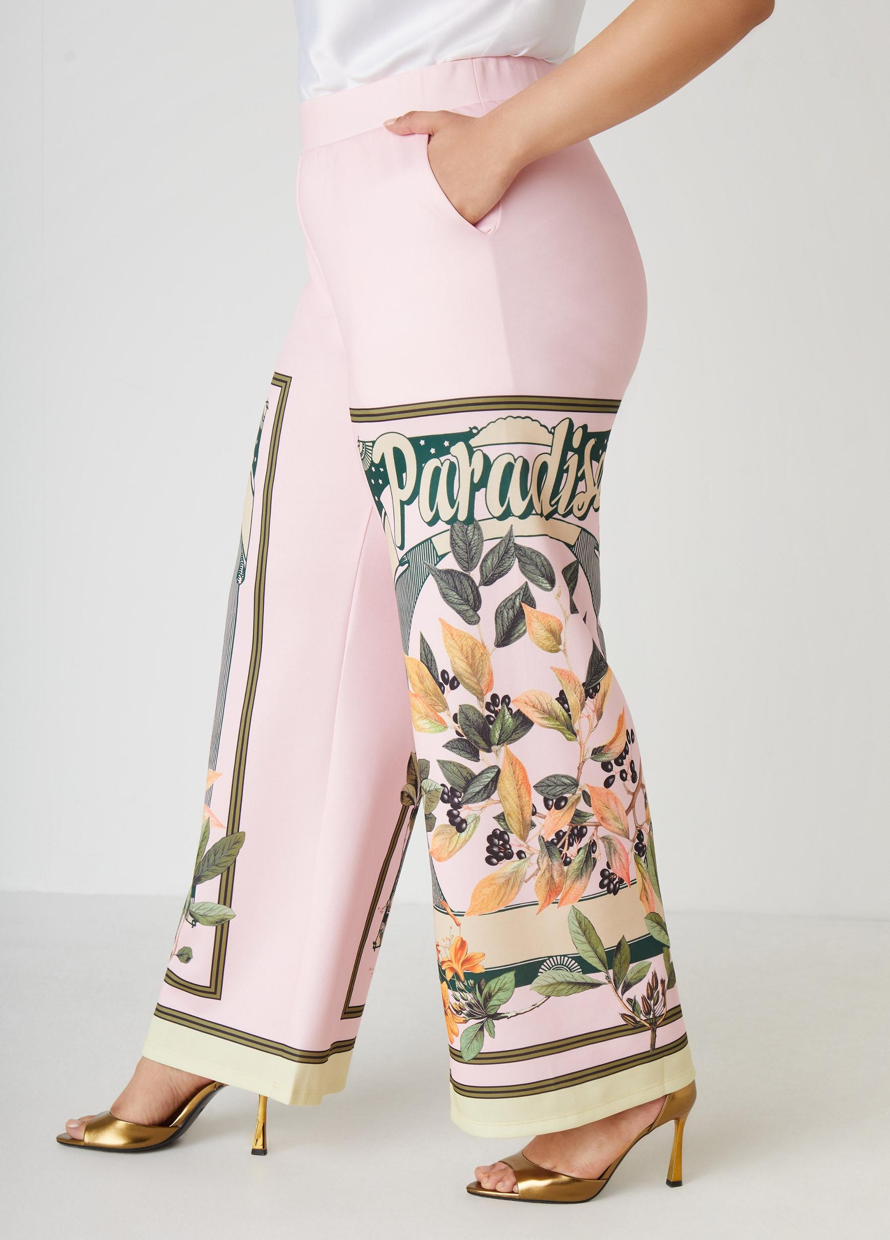 Paradise Print Wide Leg Pants Product Image