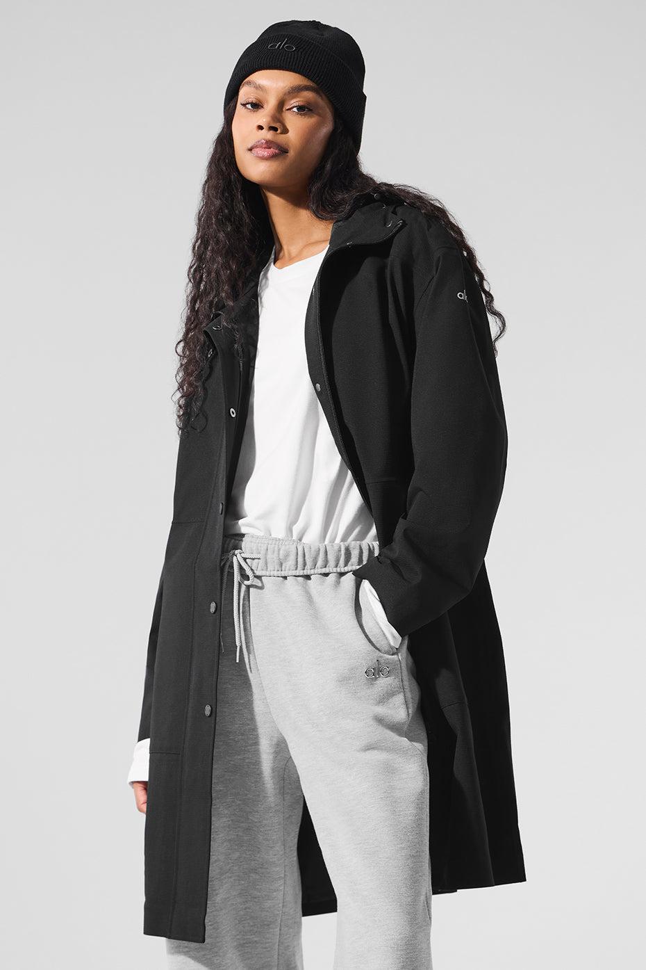 Rain Or Shine Long Coat - Black Female Product Image