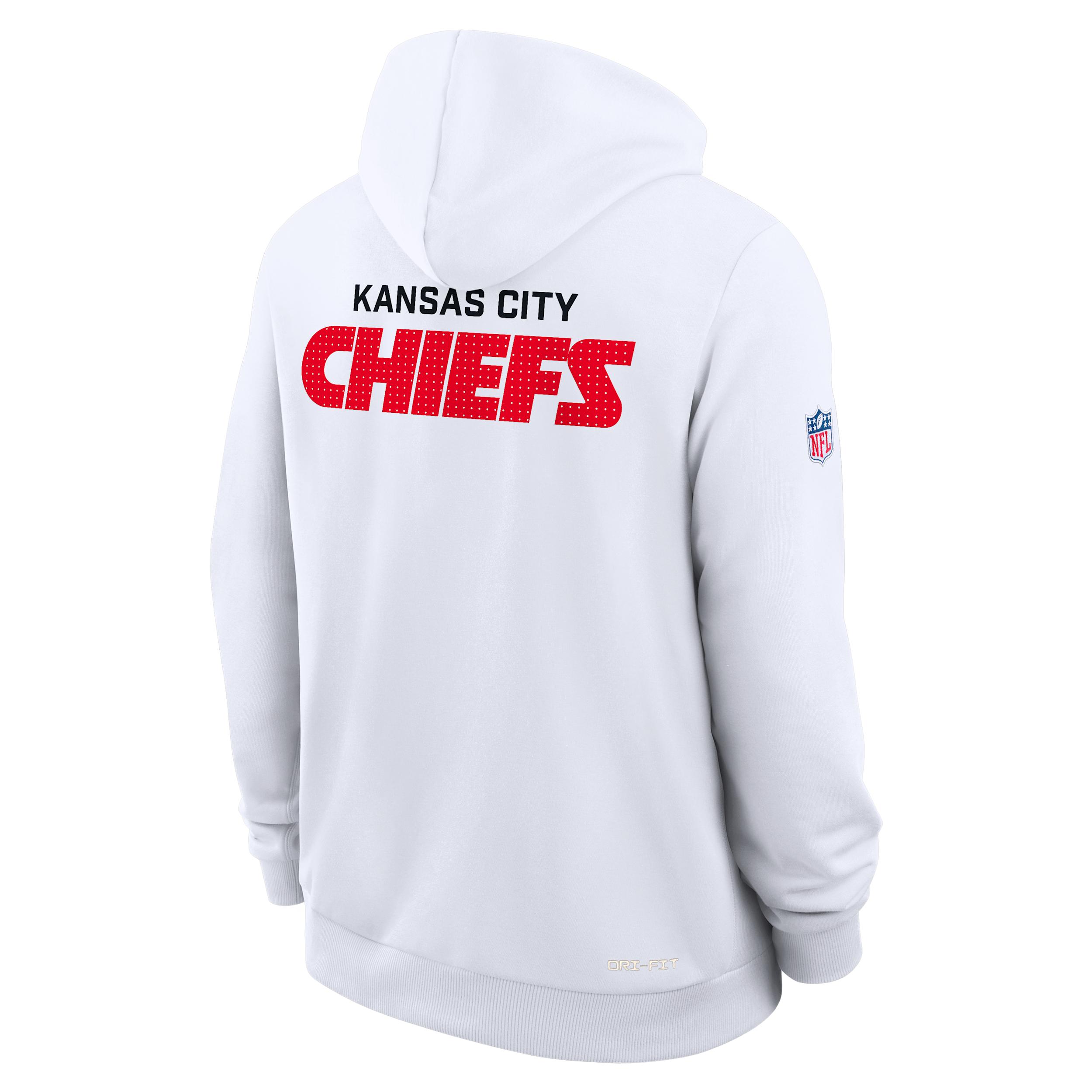 Kansas City Chiefs Initial Home Sideline Nike Mens Dri-FIT NFL Pullover Hoodie | 03AZ10A7G-A0M Product Image