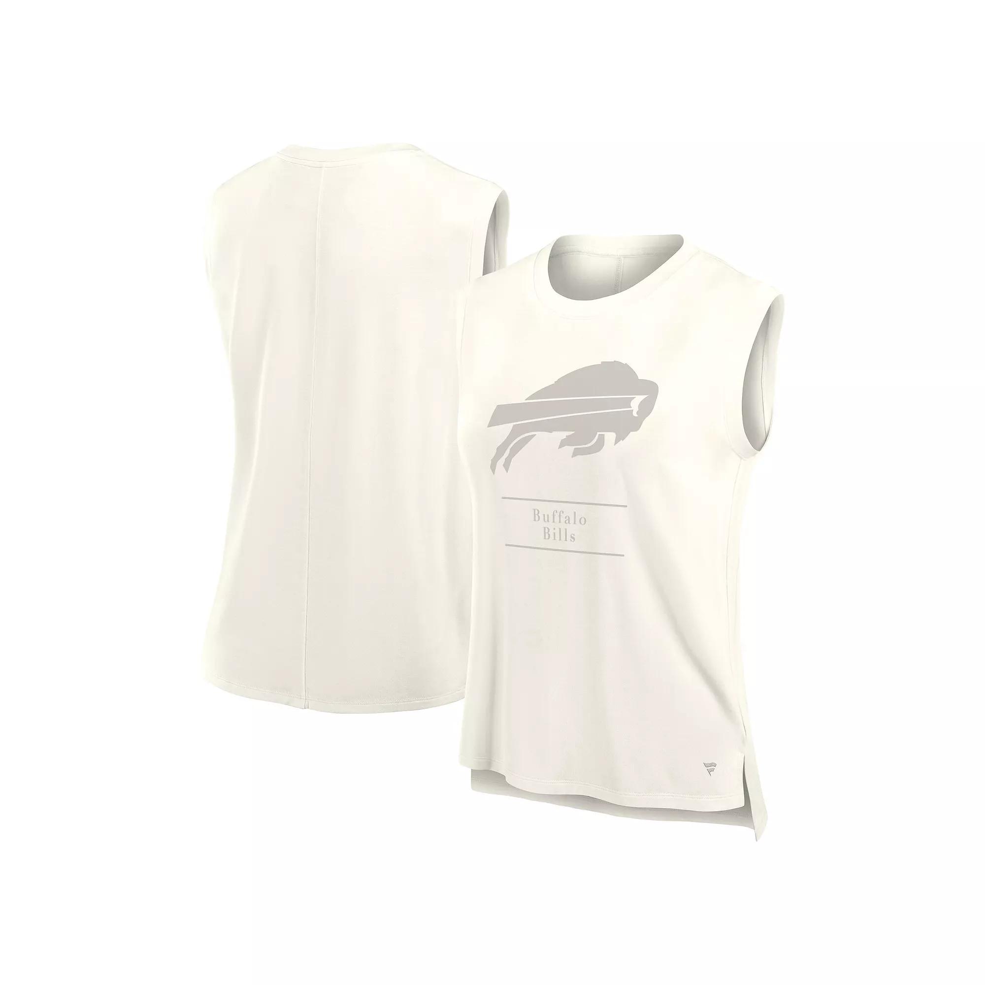 Women's Fanatics Cream Buffalo Bills Studio Embrace Tank Top,  Product Image