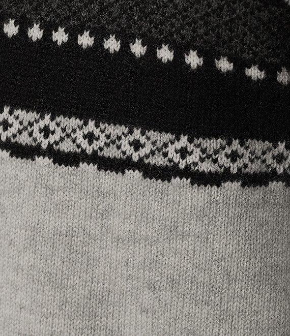 Cremieux Blue Label Chamonix Collection Fair Isle Quarter-Zip Wool Sweater Product Image
