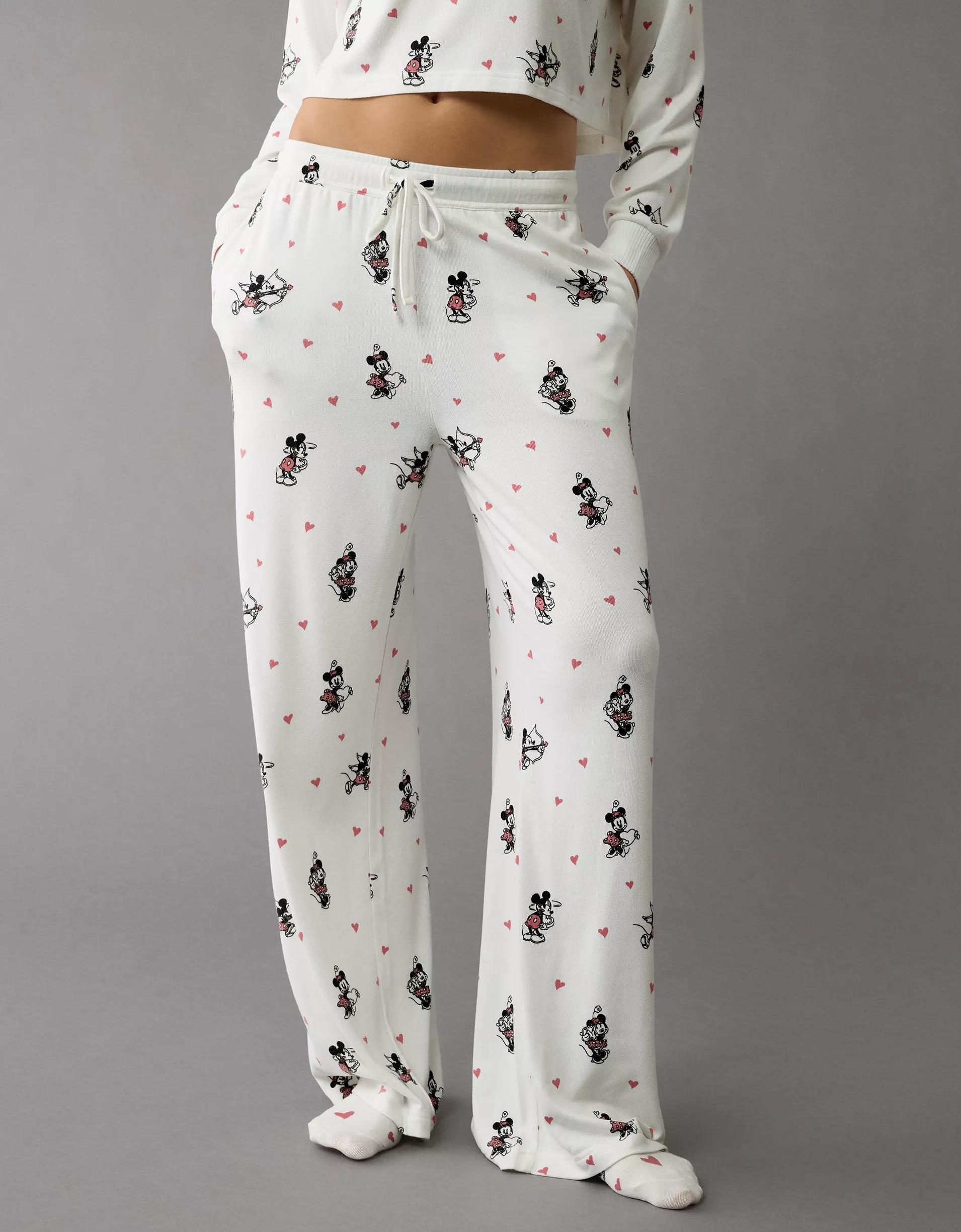 AE Mickey Mouse Valentine's Day Plush Pants PJ Set Product Image