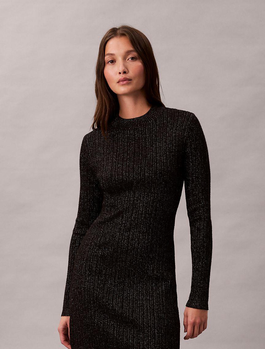 Lurex Merino Wool Blend Mini Sweater Dress Product Image