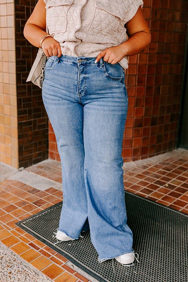 RISEN Addison High Waist Wide Leg Jean Curves Product Image