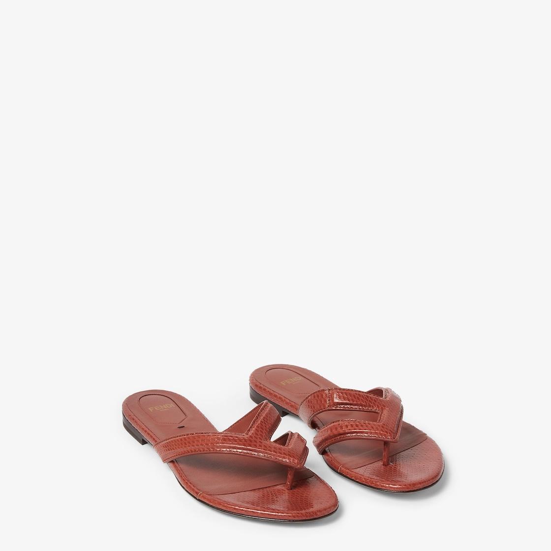Fendi FlingBrown ayers flatform thong sandals Product Image