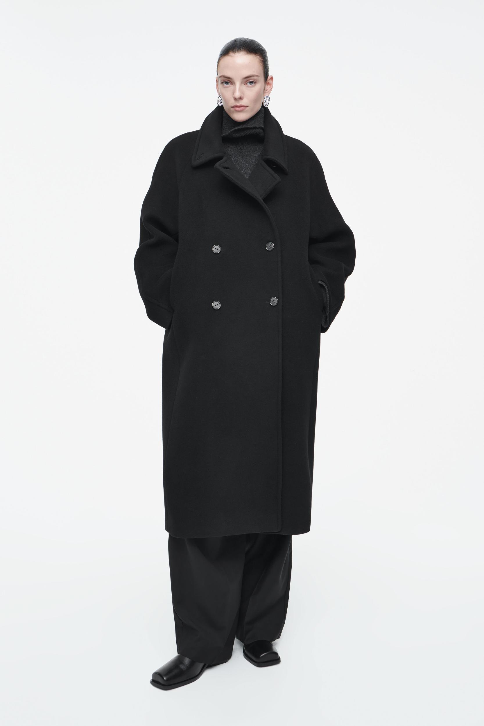 OVERSIZED DOUBLE-BREASTED WOOL COAT Product Image