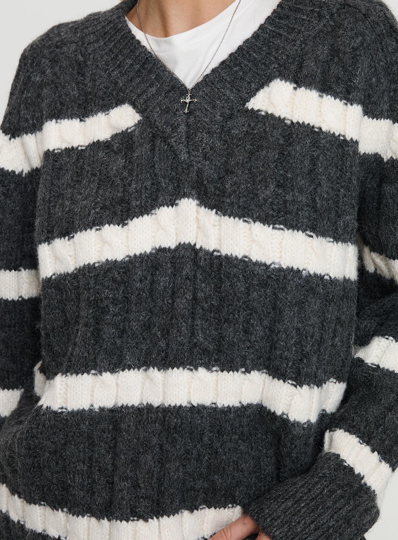 Percivill Knit Sweater Grey / Cream Product Image