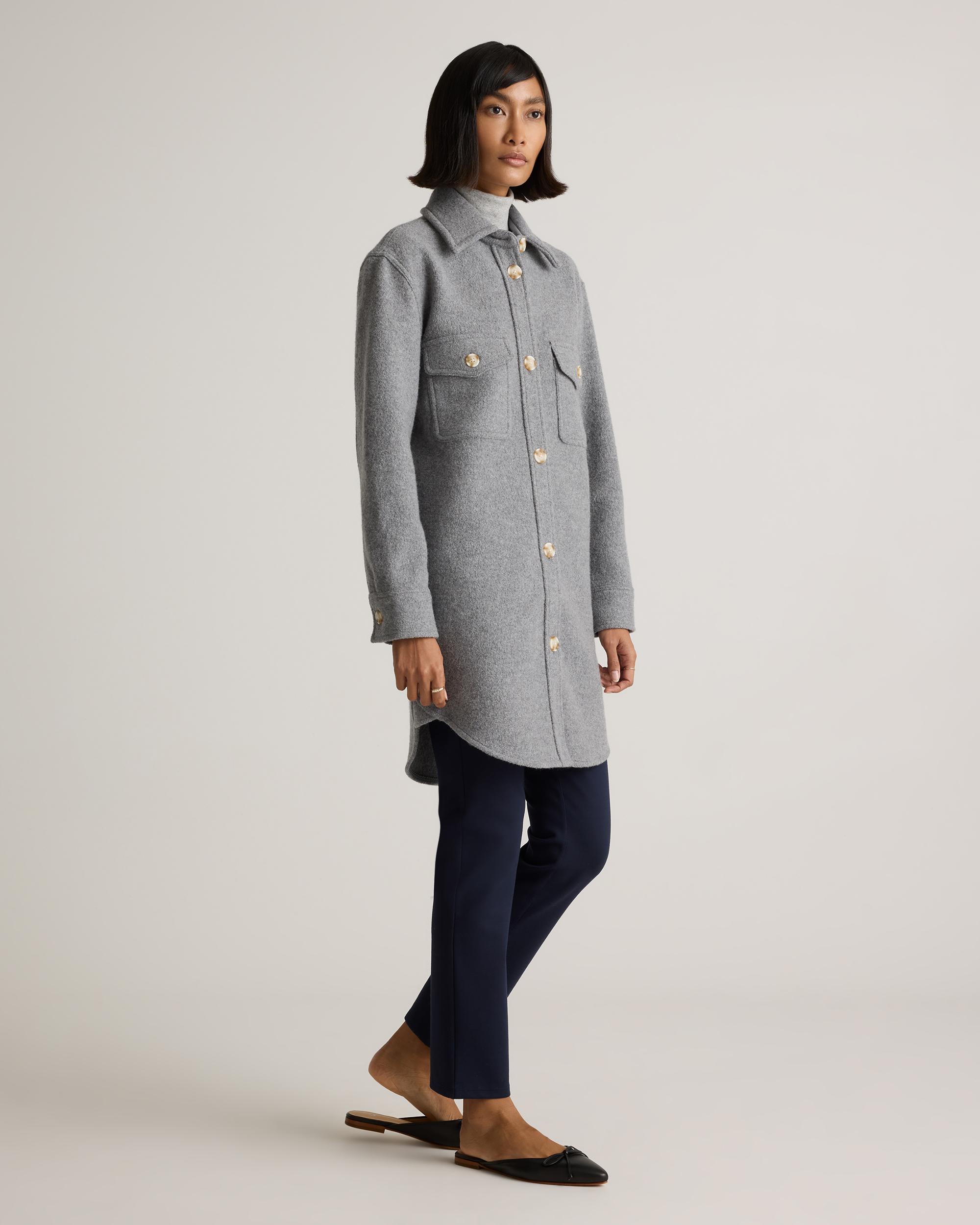 Quince | Women's 100% Merino Wool Long Shirt Jacket Product Image
