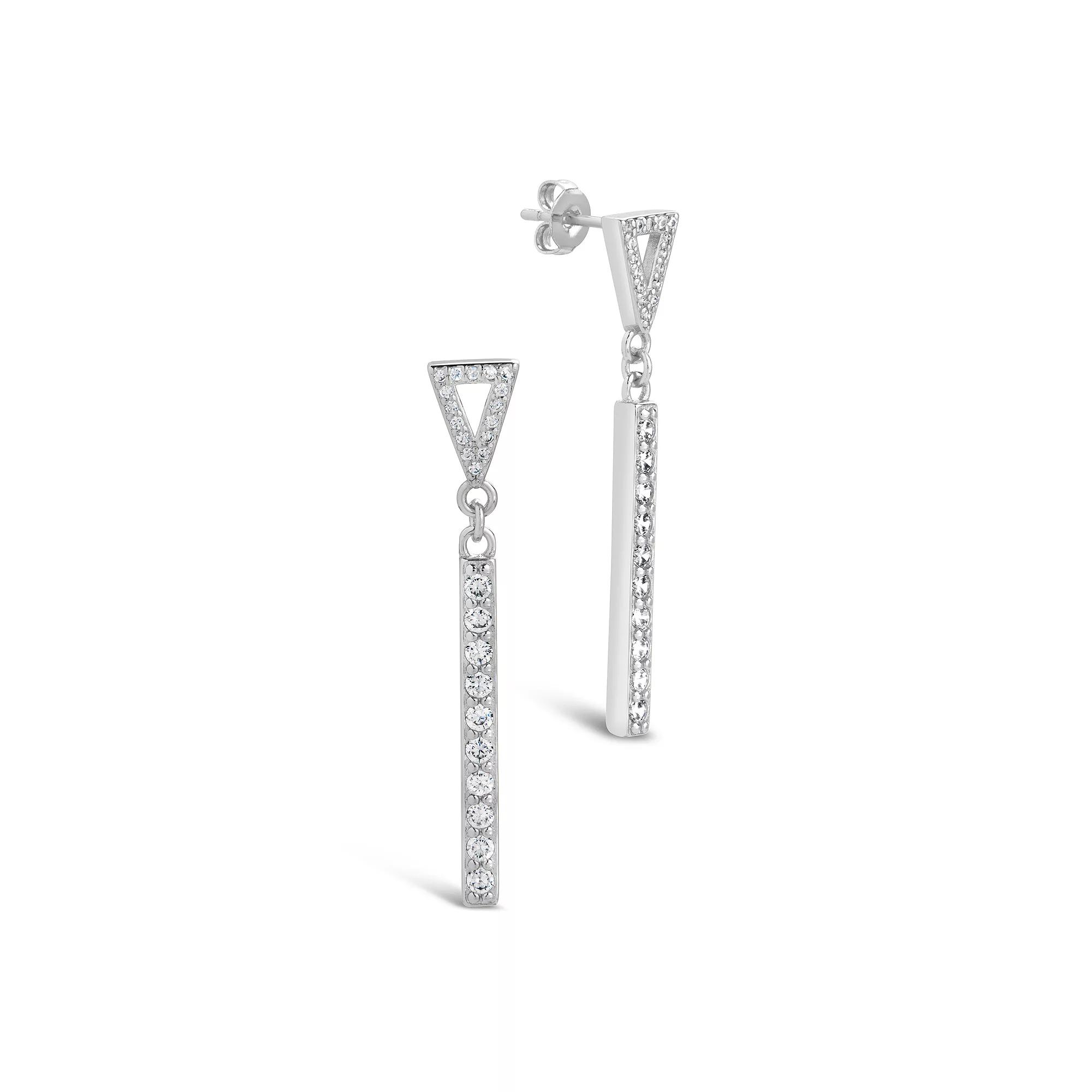 MC Collective Cubic Zirconia Drop Stud Earrings, Women's, Silver Tone Product Image
