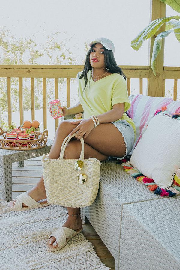 Simple Euphoria Shift Tee In Neon Yellow Product Image