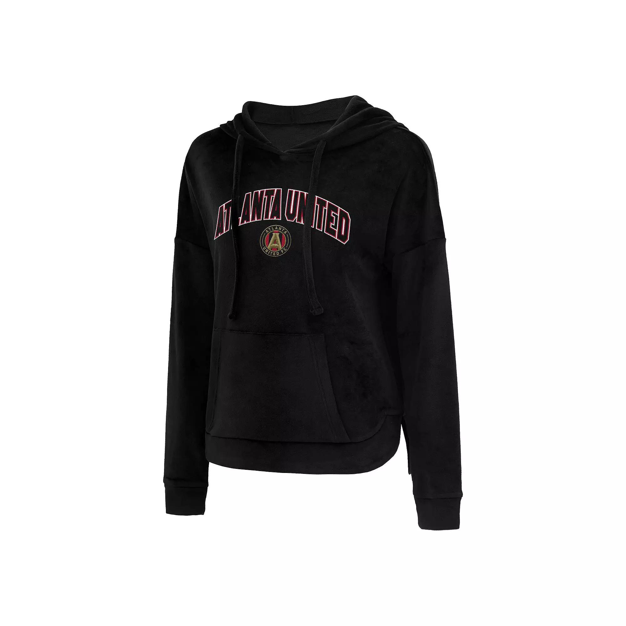 Women's Concepts Sport Black Atlanta United FC Intermission Velour Pullover Hoodie,  Product Image