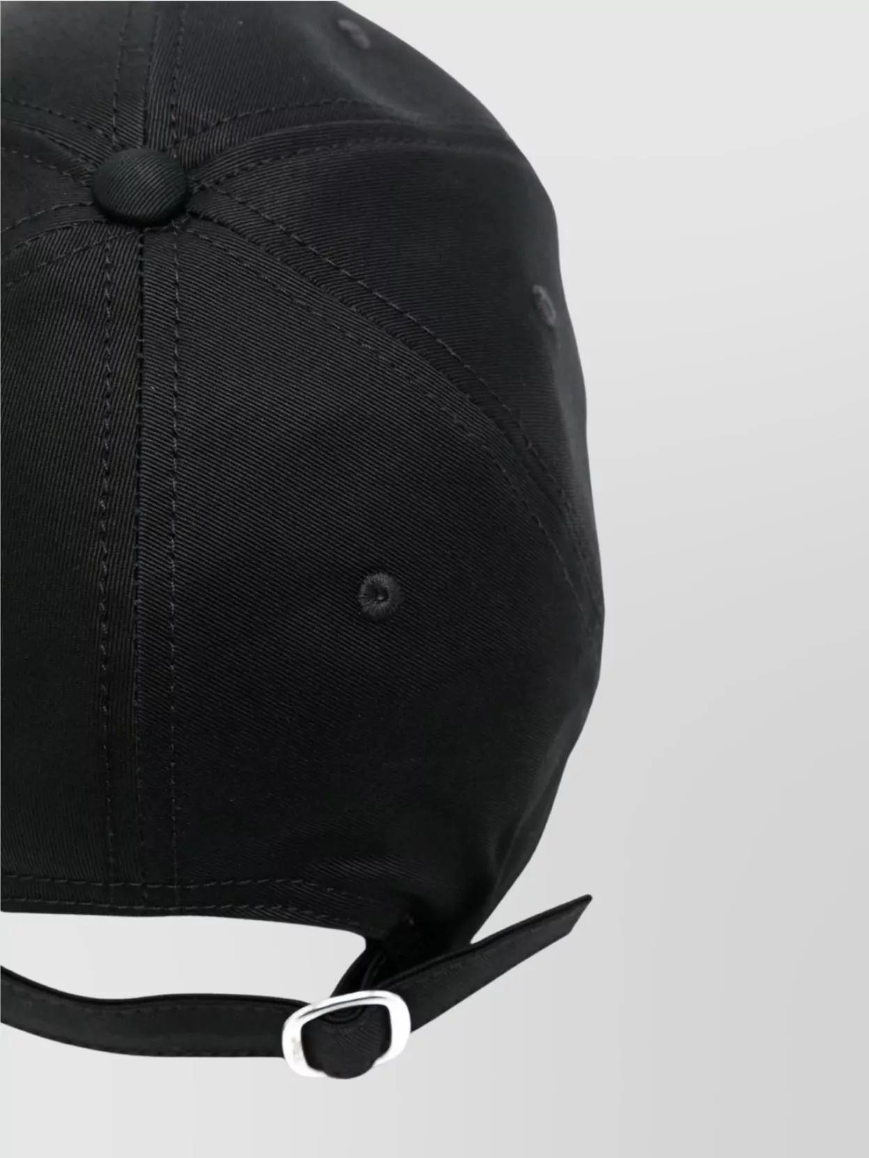 OFF-WHITE Logo-embroidered Baseball Cap With Curved Peak In Black Product Image