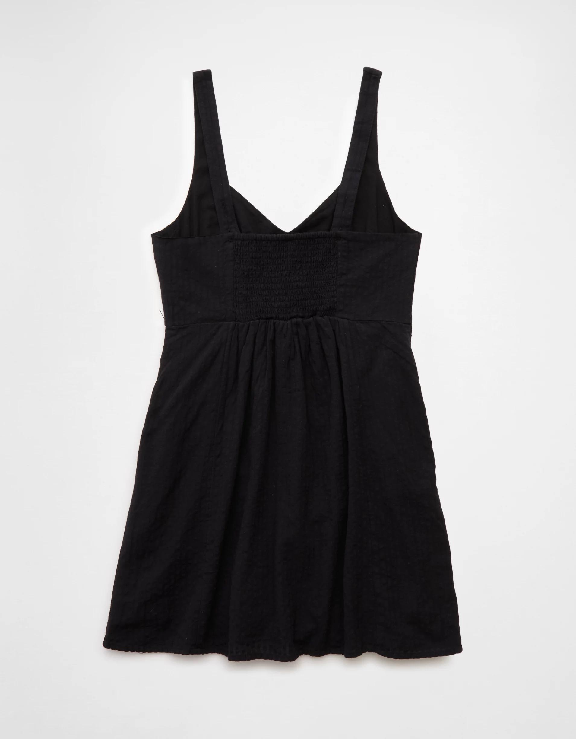 AE Linen-Blend Cut-Out Mini Dress Product Image