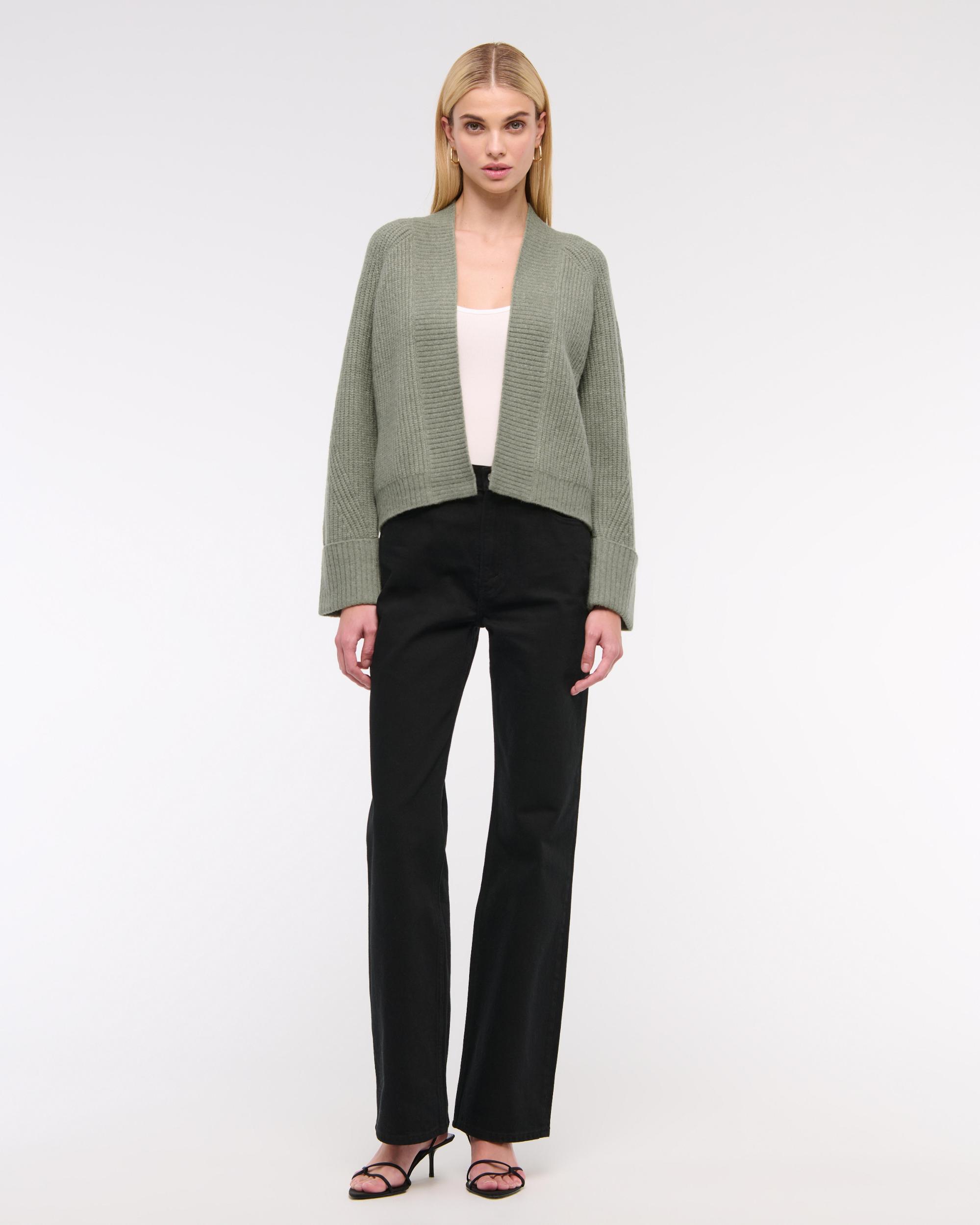 Ribbed Non-Closure Cardigan Product Image