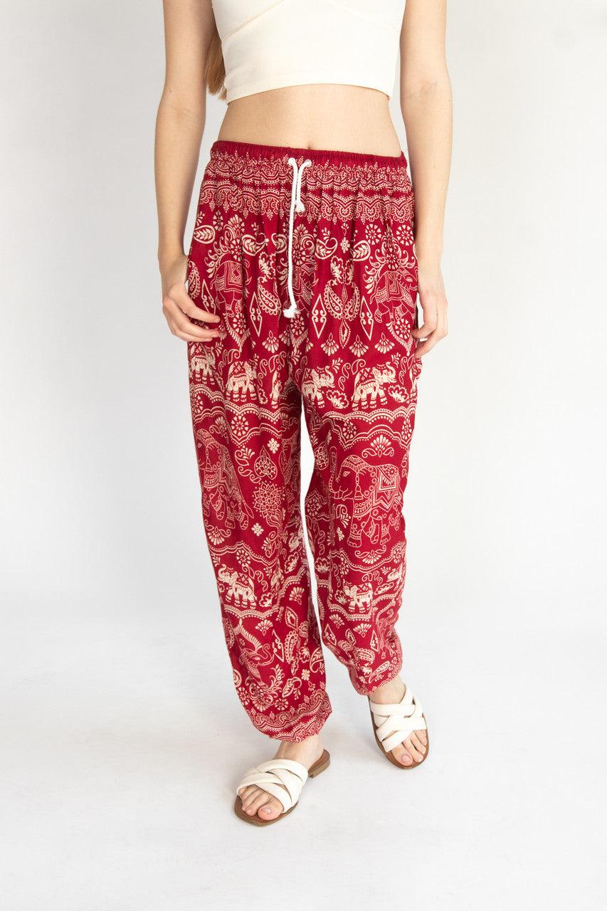 Elephant Drawstring Pants Product Image