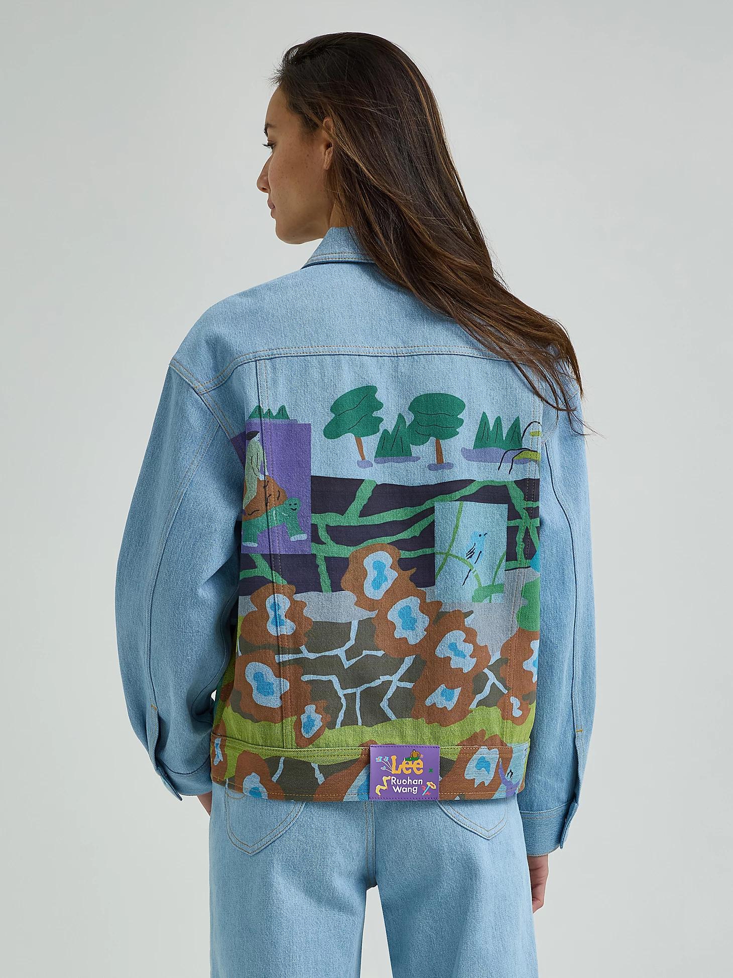 Women's Lee® x Ruohan Wang Rose Garden Print Denim Rider™ Jacket | Women's Jackets & Outerwear | Lee® Product Image