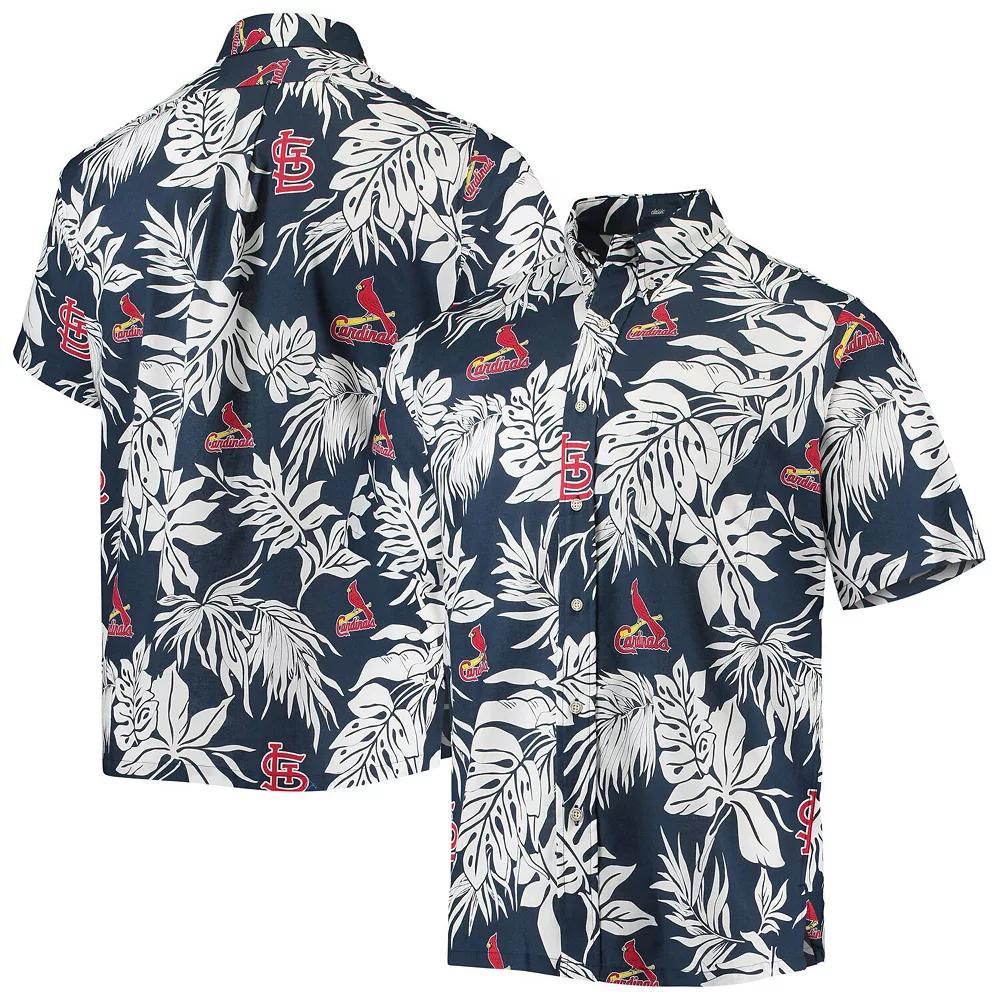 Men's Reyn Spooner Navy St. Louis Cardinals Aloha Button-Up Shirt, Size: Medium, Blue Product Image