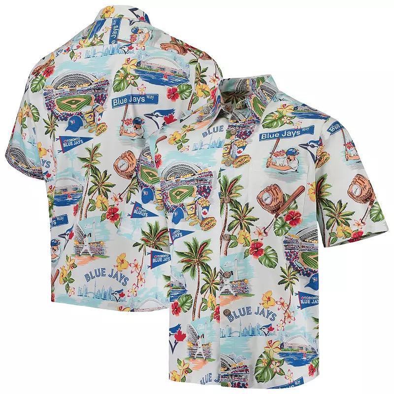 Men's Reyn Spooner White Toronto Blue Jays Scenic Button-Up Shirt,  Product Image