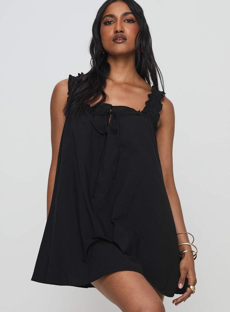 Swing Mini Dress Black Petite Product Image