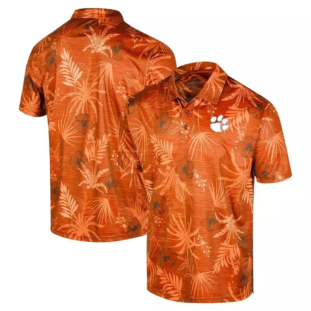 Men's Colosseum Orange Clemson Tigers Big & Tall Palms Polo,  Product Image