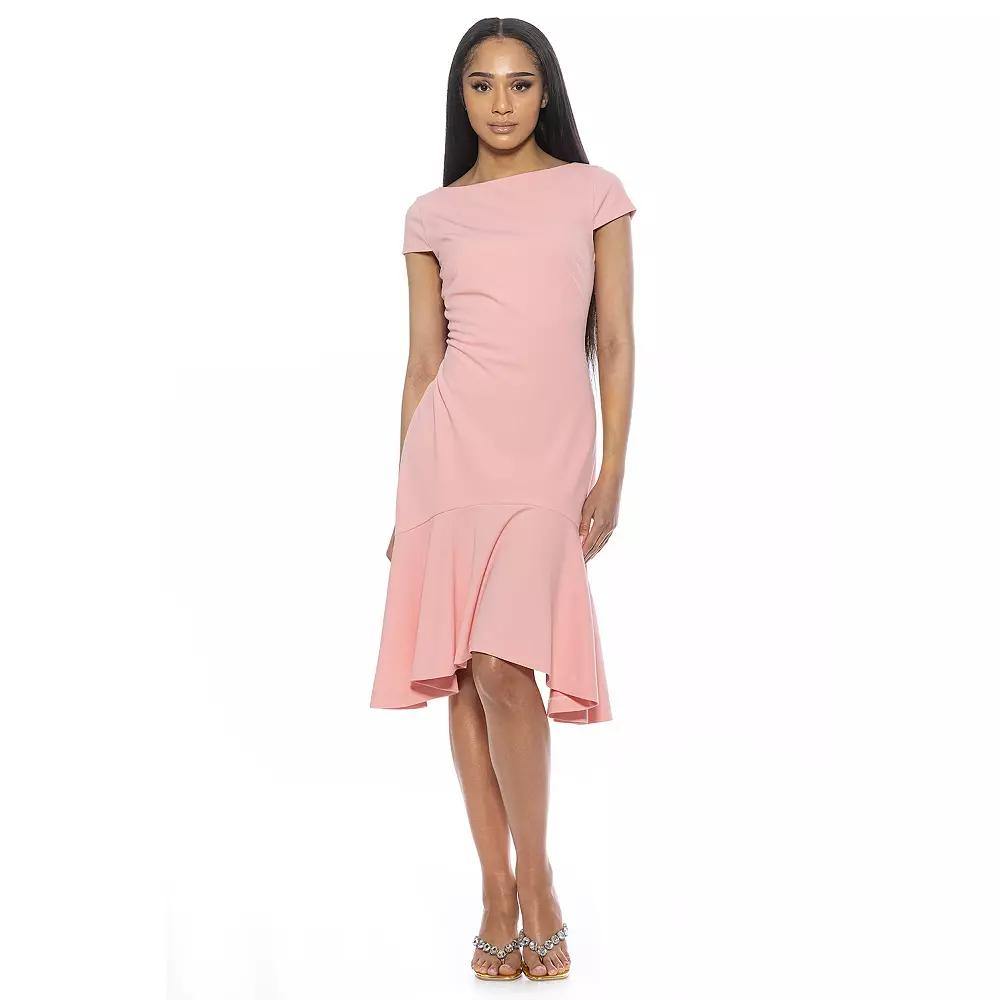 Women's ALEXIA ADMOR Renata Cap Sleeve Dropped Waist Flared Dress,  Product Image