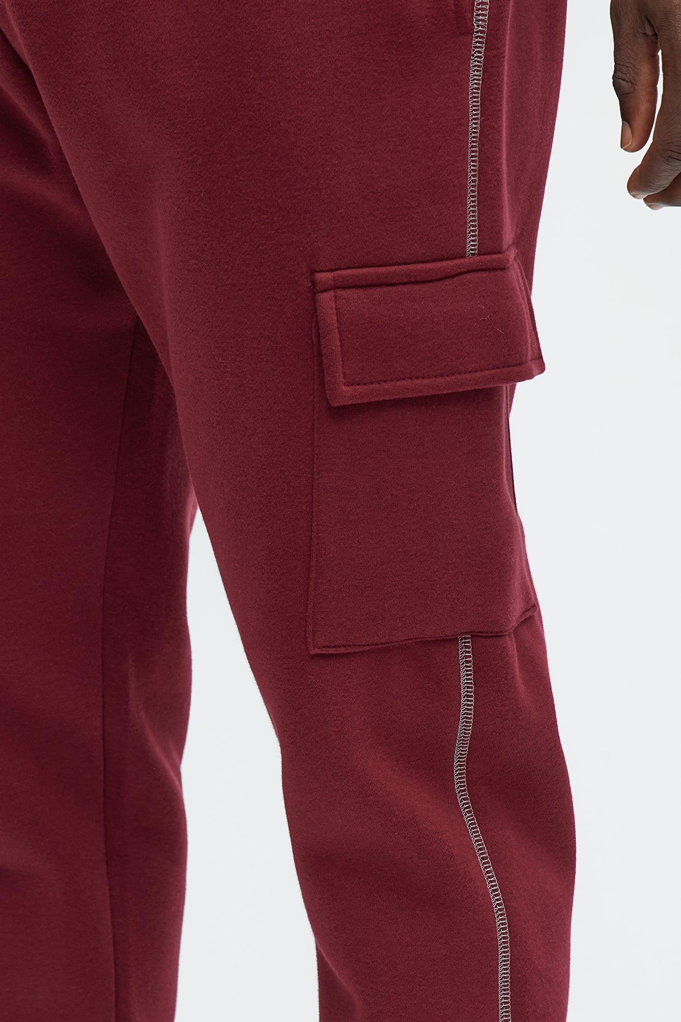 Elevated Cargo Jogger - Burgundy Product Image