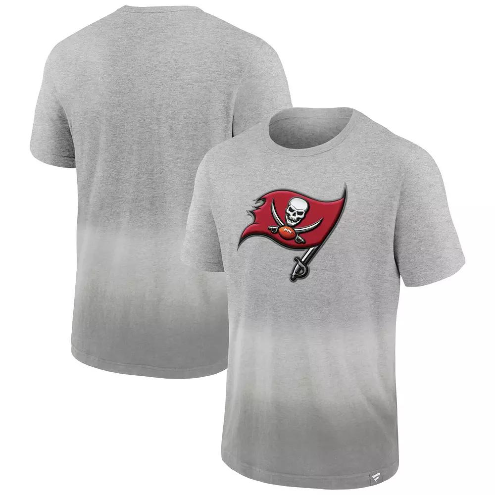 Men's Fanatics Branded Heathered Gray/Gray Tampa Bay Buccaneers Team Ombre T-Shirt, Size: Medium, Grey Product Image