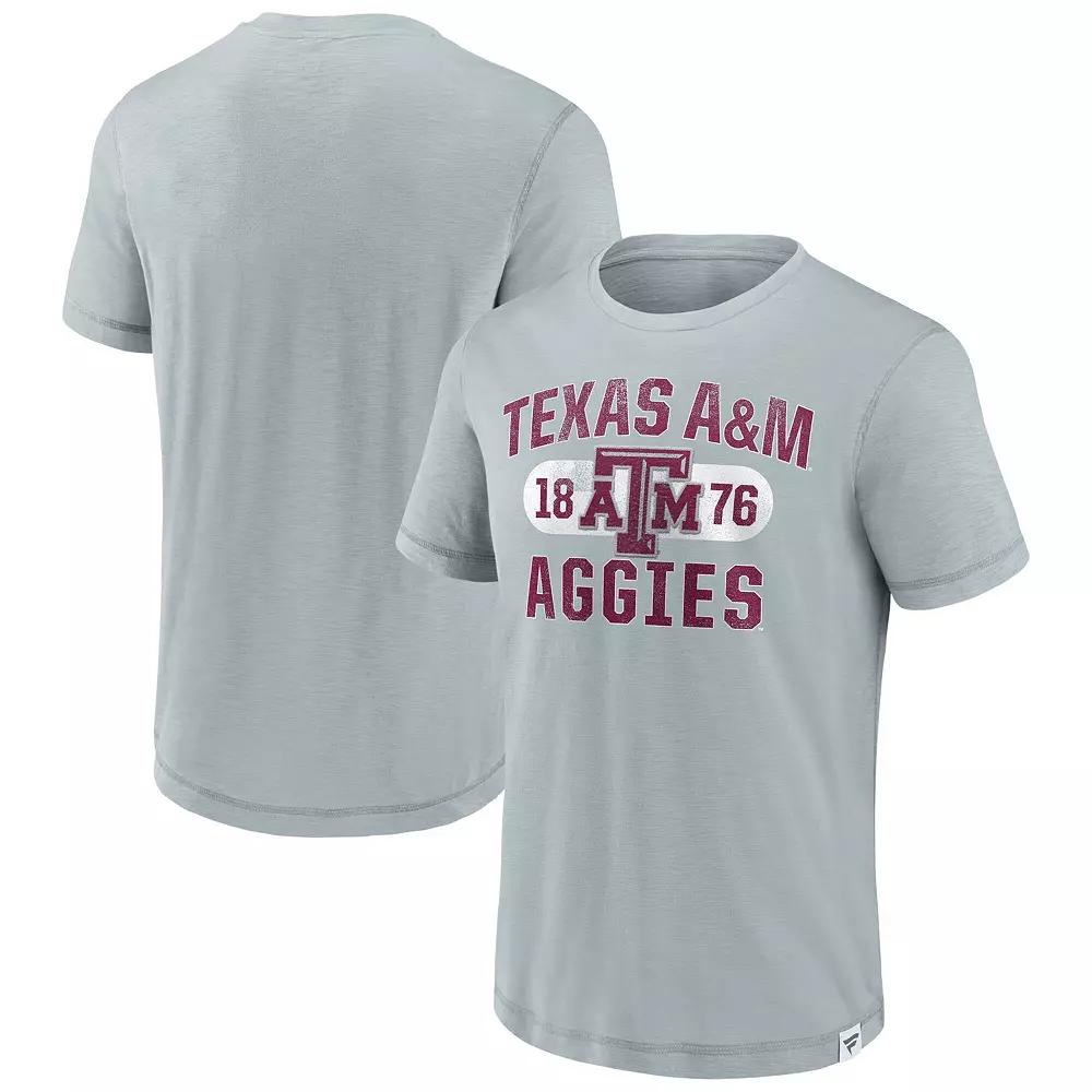 Men's Fanatics Gray Texas A&M Aggies True Classics Slub Elevated T-Shirt, Size: 2XL, Grey Product Image