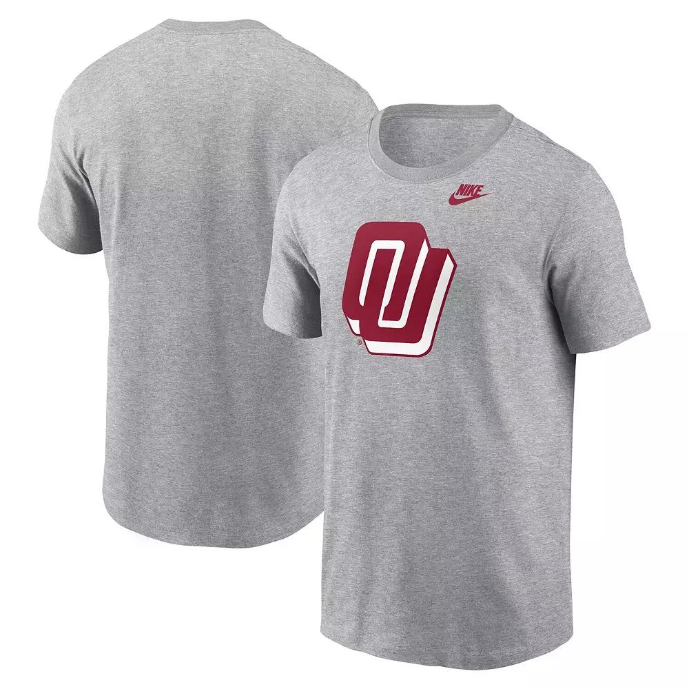Men's Nike Heather Gray Oklahoma Sooners Primetime Alternate Logo T-Shirt, Size: Medium, Grey Product Image