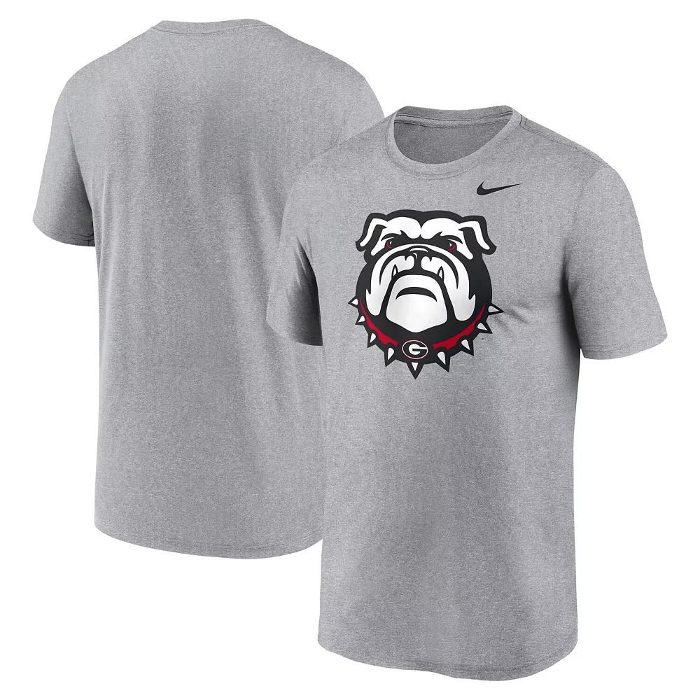 Men's Nike Heather Gray Georgia Bulldogs Primetime Legend Alternate Logo T-Shirt,  Product Image