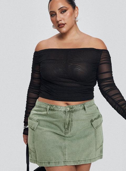 Hartford Off The Shoulder Top Black Curve Product Image