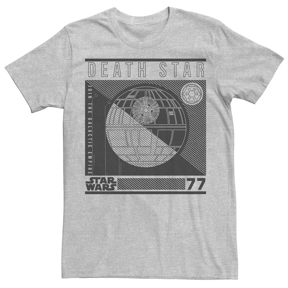 Men's Star Wars Death Star Line Art Poster Graphic Tee,  Product Image