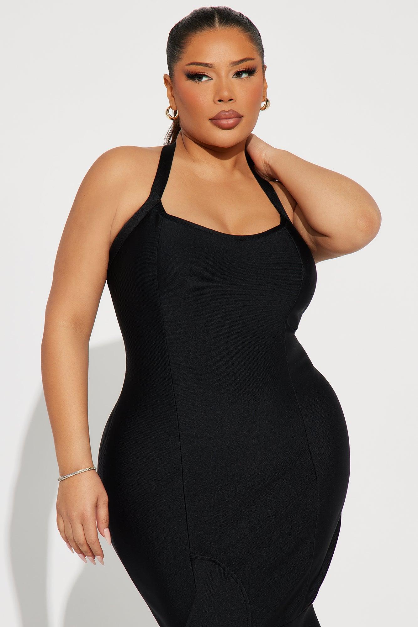 Karisma Bandage Midi Dress - Black Product Image