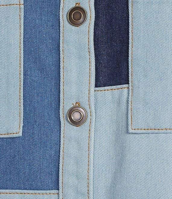 C&V Chelsea & Violet Coordinating Denim Patchwork Jacket Product Image