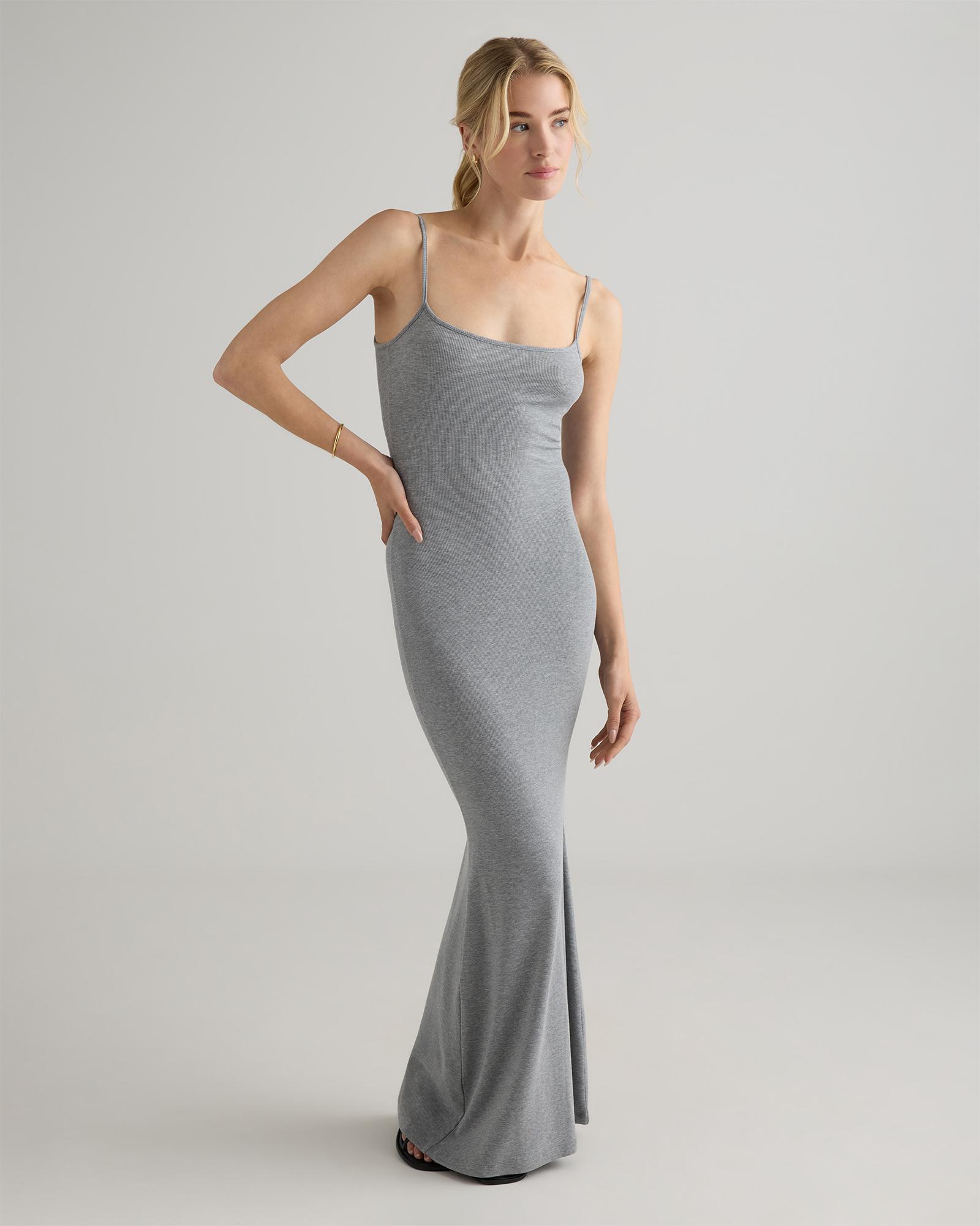 Quince | Women's Tencel Rib Knit Maxi Slip Dress Cotton/Modal Product Image
