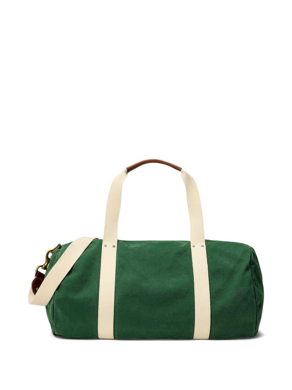 embroidered canvas duffle bag Product Image