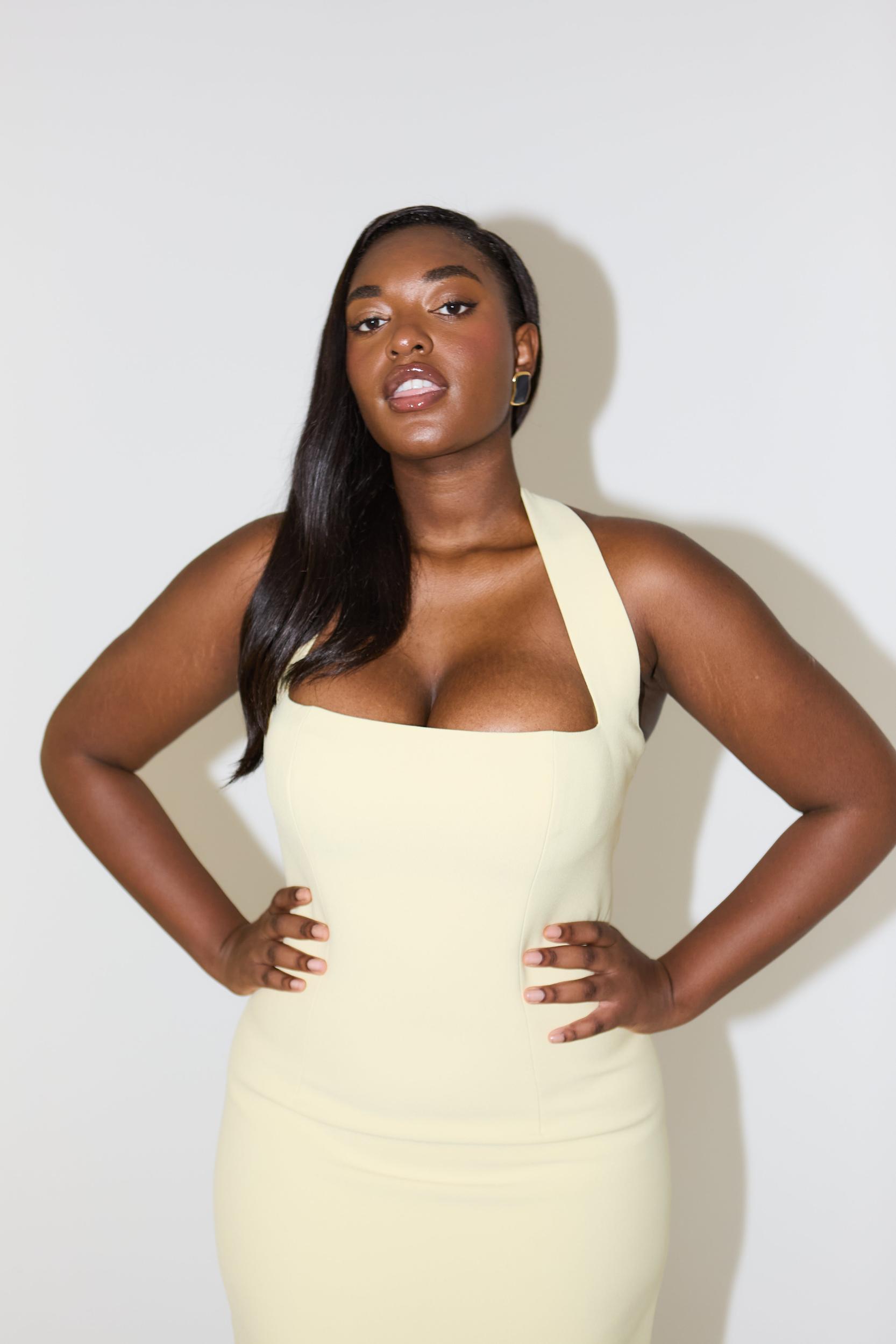 The Ultimate Muse Halter Neck Midi Dress Product Image