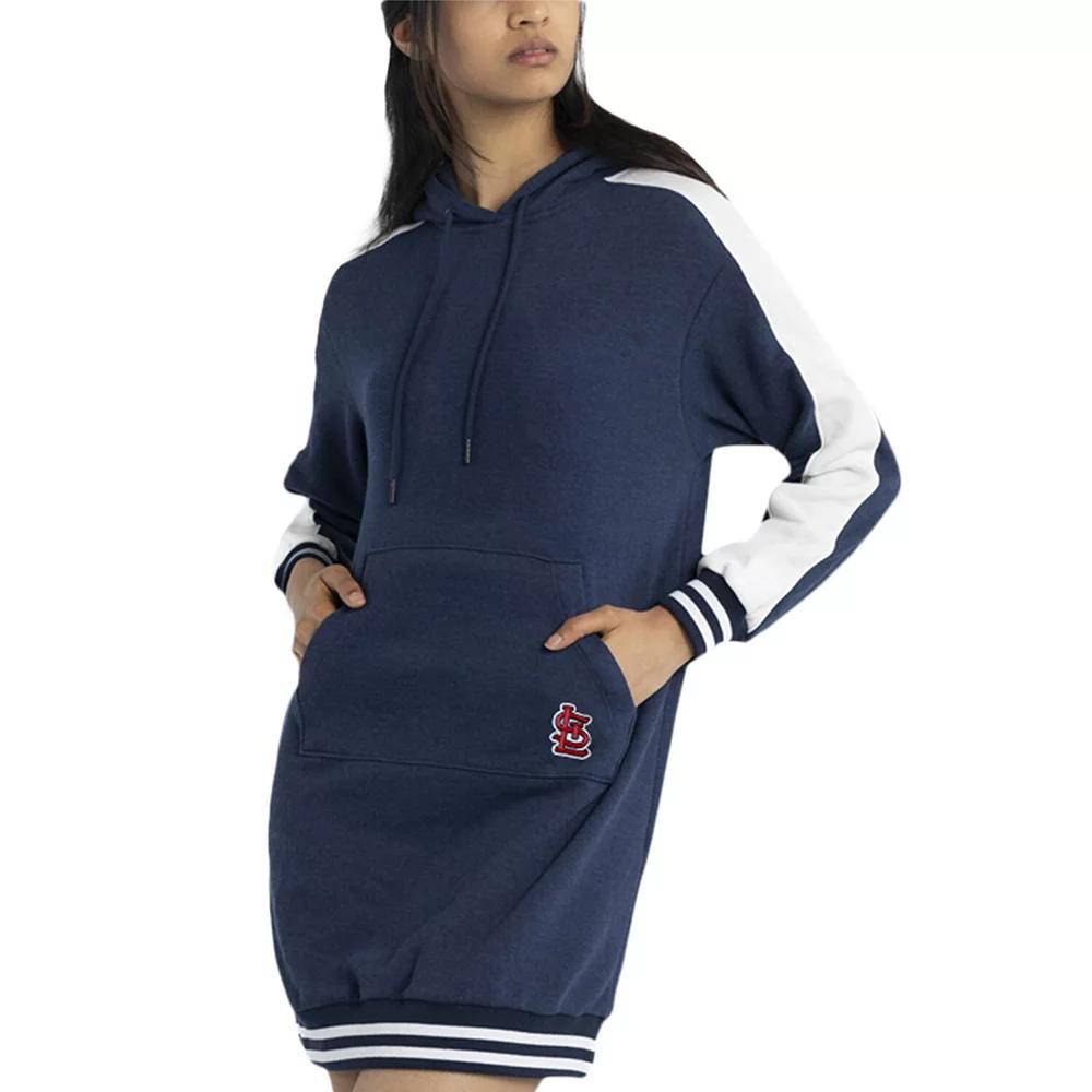 Women's Lusso Navy Boston Red Sox Mara Tri-Blend Hoodie Dress,  Product Image