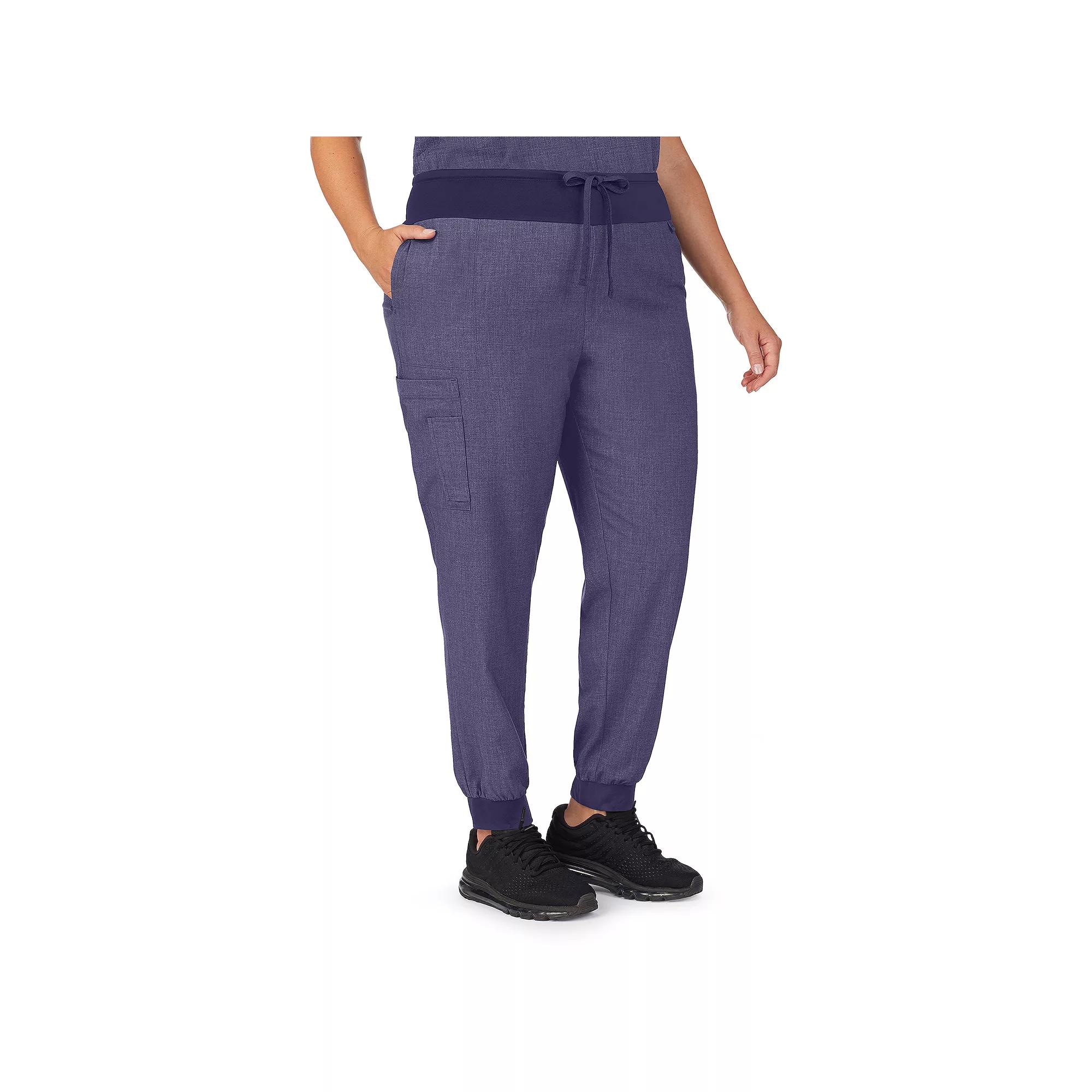 Plus Size Cuddl Duds® Scrubs Jogger Pants, Women's, Size: 3XL, Navy Grey Product Image