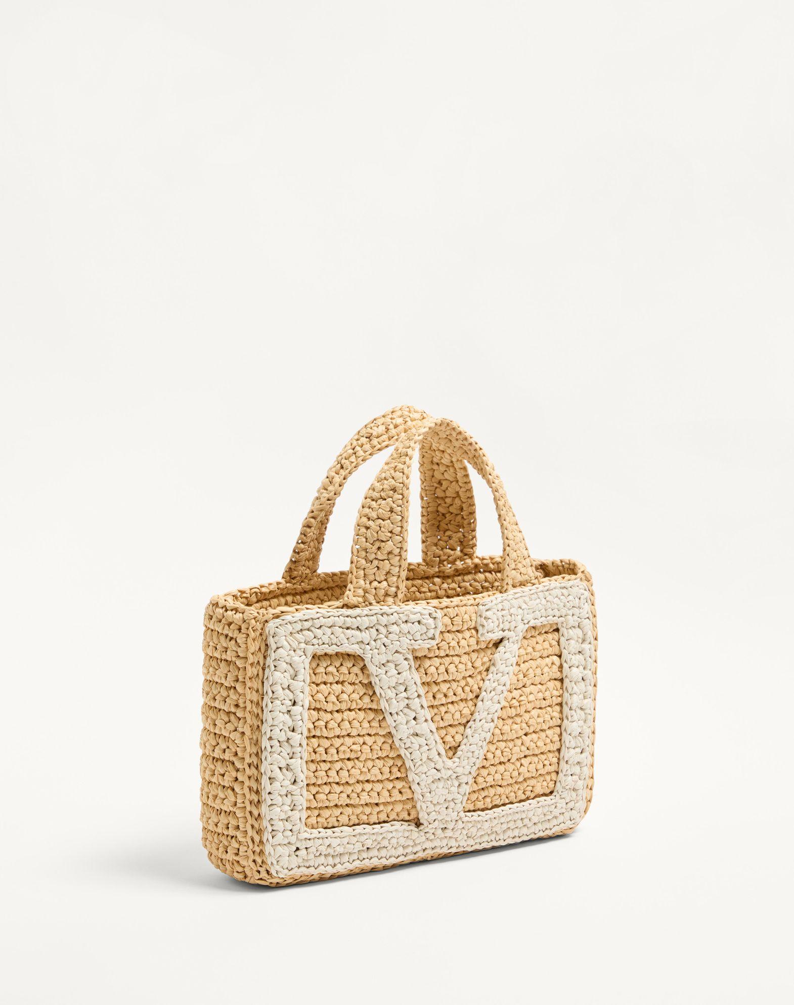 Valentino Garavani Viva Superstar Small Shopping Bag In Raffia Product Image